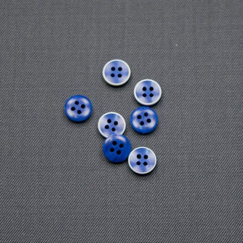 Пуговицы пластиковые, синий, 10 мм (004979)