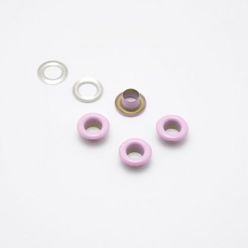 Люверсы металлические, 5мм (розовые), 40 шт. (008520)