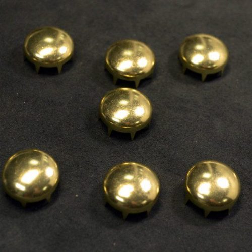 Заклепки с шипами, полусфера, 9 мм, золото (20 шт) (000381)