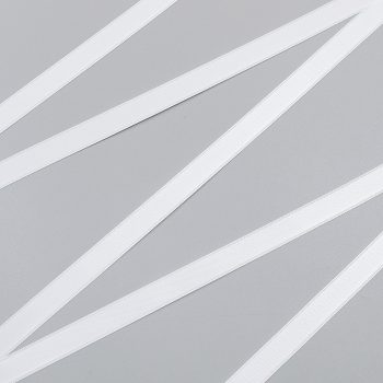 Сатиновая лента 11мм, белый (цвет 02) (002575)