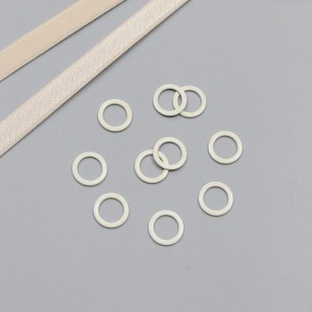 Кольцо металлическое, 10 мм, кремовый (009602)