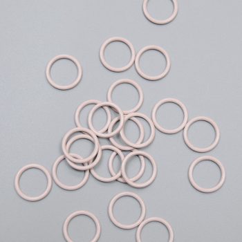 Кольцо металлическое для бюстгальтера, 14 мм, серебристый пион (009161)