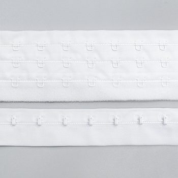 Застежка крючки и петли на ленте, 3 ряда, белый (ARTA-F) (009490)