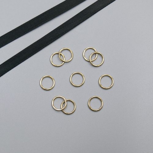 Кольцо металлическое для бюстгальтера, золото, 8 мм (6 DG/8) (009809)