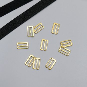 Крючок-регулятор для бюстгальтера, золото, 15 мм (621 DG/15) (010548)