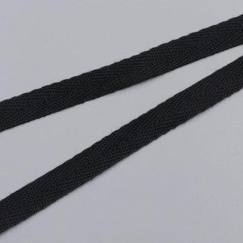 Лента киперная, хлопок, 13 мм, черный  (011086)
