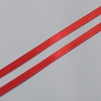 Лента атласная, красная - red, 6 мм, Corseteria (011189)