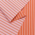 Габардин костюмный двухсторонний, оранжево-розовая полоска (012356)