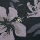 Сатин сорочечный с цветочным принтом, пастель на темно-сером (012371)