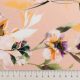 Поплин хлопковый с цветочным принтом, оранжево-серый (012374)