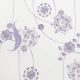 Сатин-стрейч набивной, лиловые феи на белом (012399)