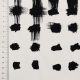 Сатин-стрейч хлопковый купон, чернильные шифры на молочном (012400)