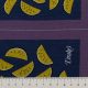 Батист шелковый купонный, арбузные дольки на сине-фиолетовом (012530)