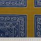 Батист шелковый с купонной росписью на синем (012536)