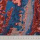 Жаккард матлассе с шелком, вулканический красно-синий (012549)