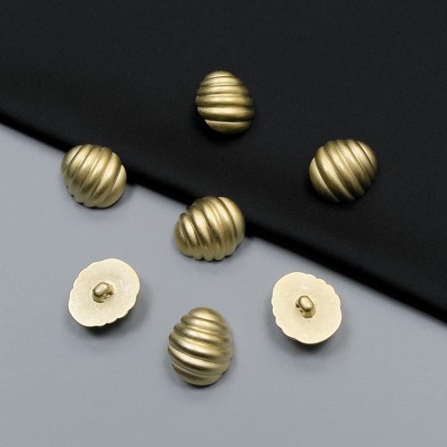 Пуговицы пластиковые, матовая золотая ракушка, 25 мм (012586)