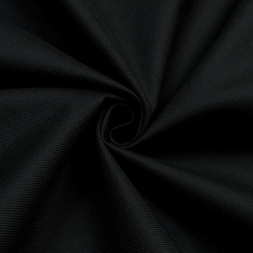 Габардин хлопковый курточный, цвет черный (012614)