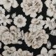 Мраморная вискоза с цветами, экрю на черном (012633)
