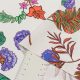 Поплин-стрейч с экзотически-яркими цветами, молочный (012667)
