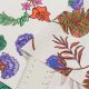 Поплин-стрейч с экзотически-яркими цветами, молочный (012667)