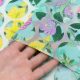 Хлопок-деворе с цветочным принтом, летнее конфетти (012690)