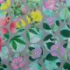 Хлопок-деворе с цветочным принтом, летнее конфетти (012690)