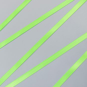 Лента атласная, салатовый неон - acid green, 9 мм, Corseteria (012712)