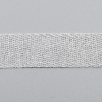 Лента киперная цветная, хлопок, 20 мм, серый меланж (012718)
