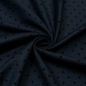 Сукно шерстяное горошек-флок, синий на темно-сером (012792)