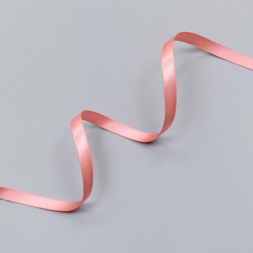 Лента атласная, светлый коралл - light coral, 6 мм, Corseteria (012889)