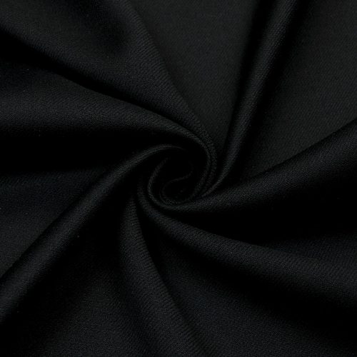Твид пальтовый однотонный, цвет черный (012919)