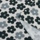Футер-петля в ретро-цветочек, черный на белом (012936)