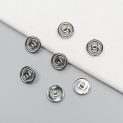 Пуговицы металлические, кольца, серебро, 18 мм (013026)