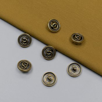 Пуговицы металлические, кольца, античное золото, 18 мм (013027)
