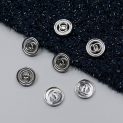 Пуговицы металлические, кольца, серебро, 23 мм (013028)