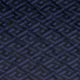 Ткань курточная стеганая с лого-принтом, черно-синий (013052)