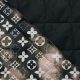 Ткань курточная стеганая с лого-узором, бежевый муар (013053)