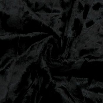 Мех искусственный стеганый, цвет черный (013064)