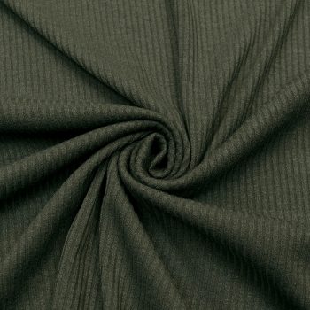 Трикотаж вязаный лапша, зеленый хаки (013096)