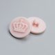 Пуговицы пластиковые, розовая корона, 15 мм (013201)