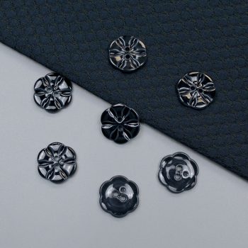 Пуговицы пластиковые, черный, 20 мм, серия Stone (013212)