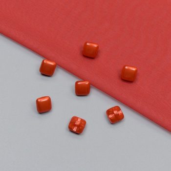 Пуговицы пластиковые, красный, 8 мм, серия Caramel (013217)