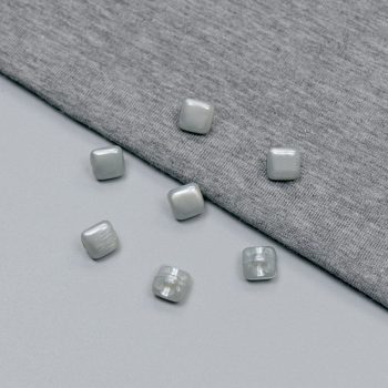 Пуговицы пластиковые, серый, 8 мм, серия Caramel (013221)