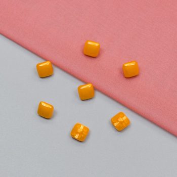 Пуговицы пластиковые, оранжевый, 8 мм, серия Caramel (013223)