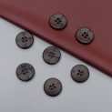 Пуговицы пластиковые, т. коричневый, 23 мм, серия Leather (013228)