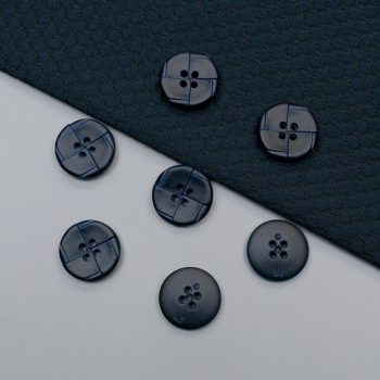 Пуговицы пластиковые, т. синий, 23 мм, серия Leather (013229)