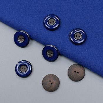 Пуговицы пластиковые, т. синяя эмаль, 23 мм (013241)