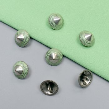 Пуговицы металлические, зеленый конус, 20 мм (013248)