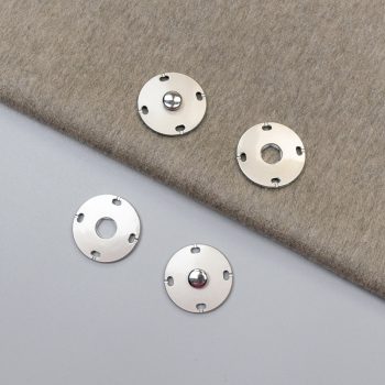 Кнопка пришивная, 25 мм, матовое серебро (013348)