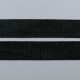 Лента киперная шерстяная, черный с люрексом, 25 мм (013481)